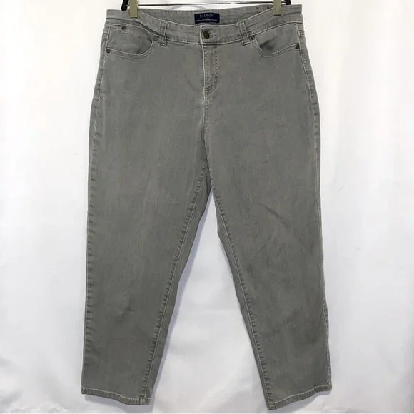 Talbots Gray Simply Flattering 5 Pocket Jeans - Picture 1 of 9